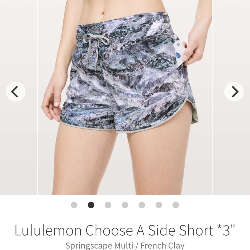 lululemon Choose A Side Shorts Size 6
